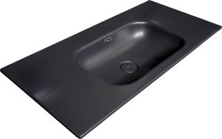 Раковина Armadi Art Vallessi 120см керамика антрацит глянец 838-120-B